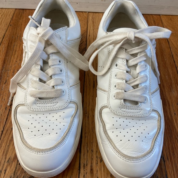Tory Burch clover court low top white leather Sneakers 9 - Picture 2 of 10
